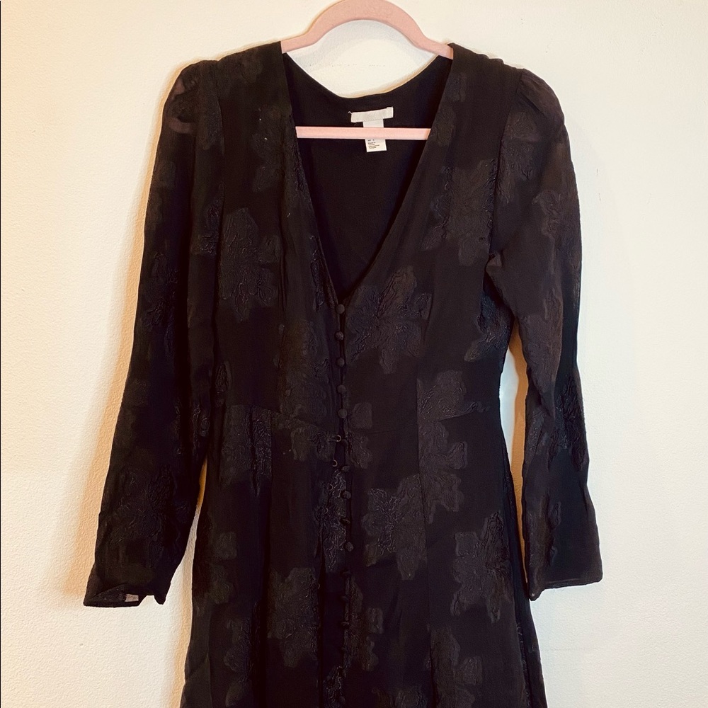 Black Detailed Vintage Style Dress
